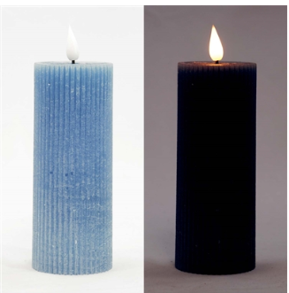 Blue Ridged Votive LED Candle