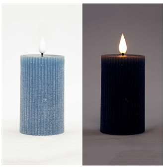 Blue Ridged Votive LED Candle