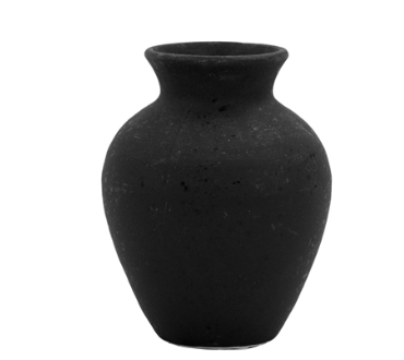 Round Black Porcelain Bouquet Vase