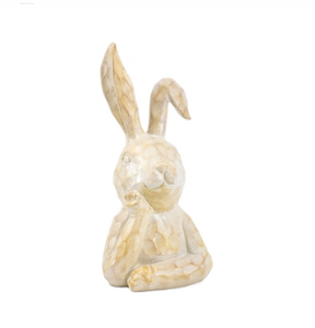 Beige Resin Thinking Bunny