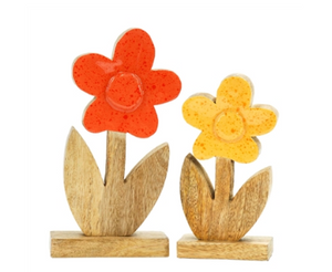 Enamel Wood Daisy