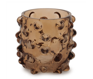 Brown Dot Candle Holder