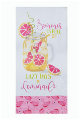 Summer Sippin' Lemondade Dual Purpose Terry Towel