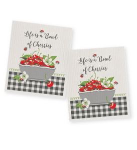 Cherry 2PK Fun Cloths