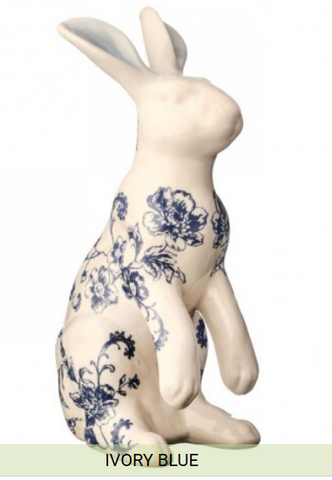 CERAMIC TOILE BUNNY (2 sizes)