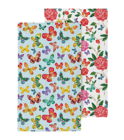 Butterfly Toile Towel - Qk Dry