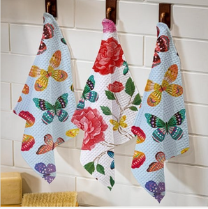 Butterfly Toil Dish Cloth Set 3 (qk dry)