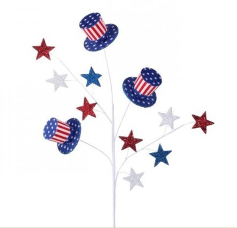 AMERICANA HAT W/STARS SPRAY