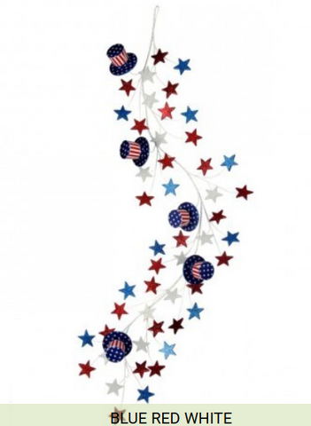 AMERICANA HAT W/STARS GARLAND