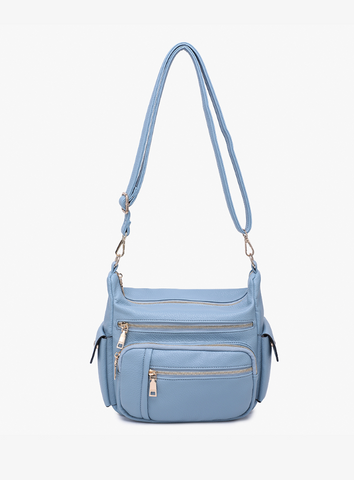 Nicole Multi-Zip Crossbody (4 colors)