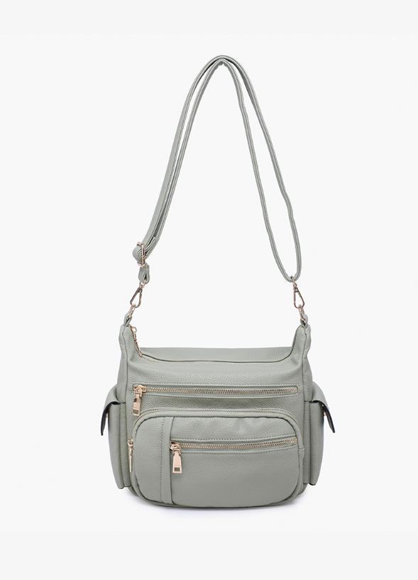 Nicole Multi-Zip Crossbody (4 colors)