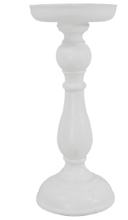White Wooden Candle Holder