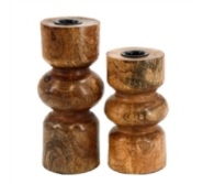 Mango Wood Taper Holder