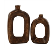 Open Wood Vase