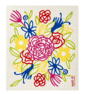 Flower Bouquet Multi-Color Swedish Dishcloth