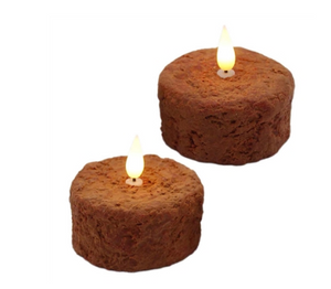 Orange Cake LED Oversized Tea Lights