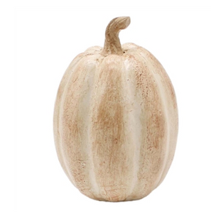 Tan Tall Resin Pumpkin