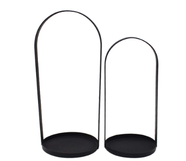 Black Oval Open Lantern