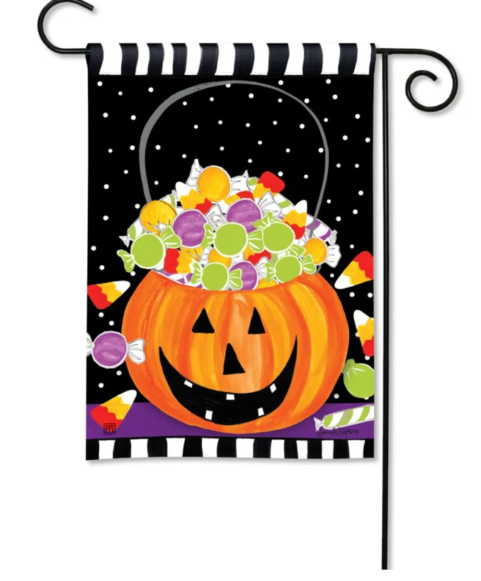 Halloween Candy Garden Flag