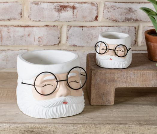 SANTA GLASSES PLANTER