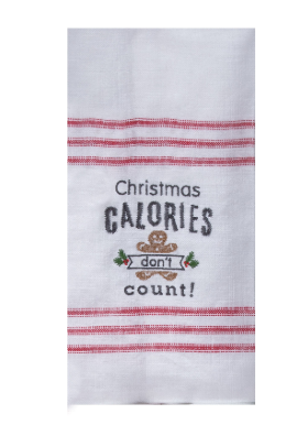 Calories EMB Tea Towel