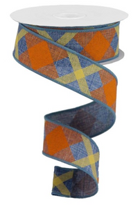 Printed Plaid On Royal