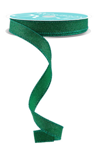 FINE GLITTER ON FAUX ROYAL - EMERALD GREEN