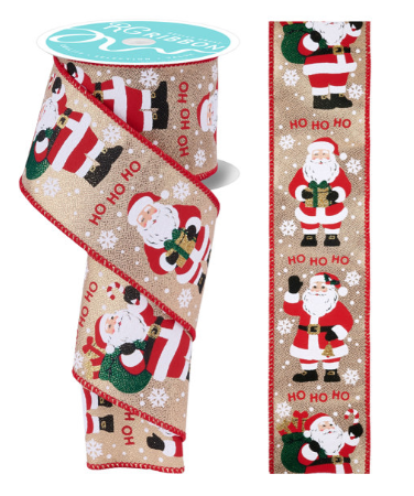 SANTA CLAUS Lt. Gold/Wht/Red