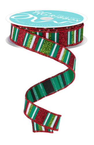 HORIZONTAL STRIPE - EMRLD/RD/LIME/WH