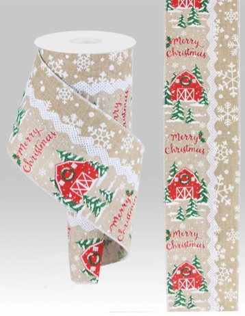 2-IN-1 CHRISTMAS BARN/SNOW