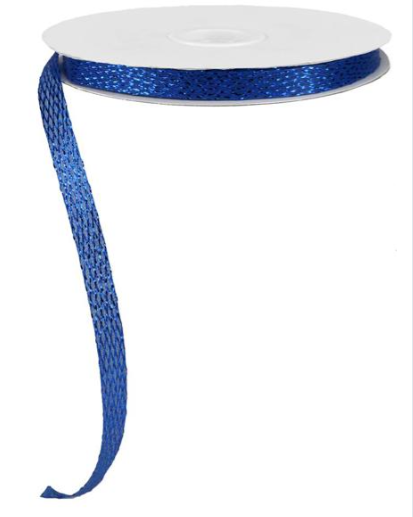 METALLIC CORSAGE RIBBON - ROYAL BLUE