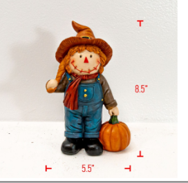 Standing Scarecrow with Pumpkin