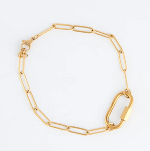 Paperclip Chain Carabiner Bracelet