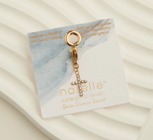 Pave Cross Charm