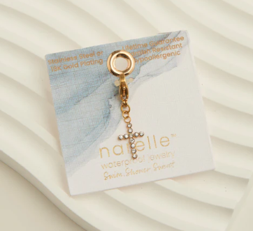 Pave Cross Charm
