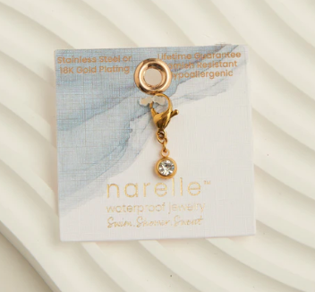 Cubic Zirconia Drop Charm