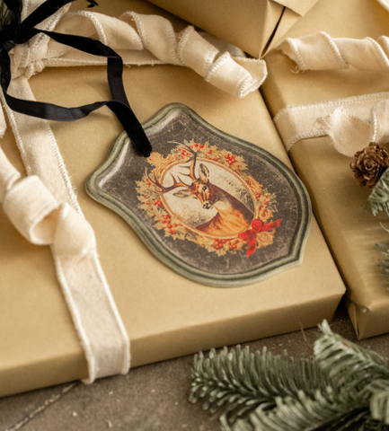 Framed Holiday Stag Ornament