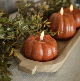 3D Flame Pumpkin Candle (orange or cream)