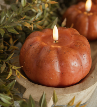 3D Flame Pumpkin Candle (orange or cream)