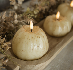 3D Flame Pumpkin Candle (orange or cream)