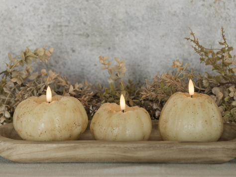 3D Flame Pumpkin Candle (orange or cream)