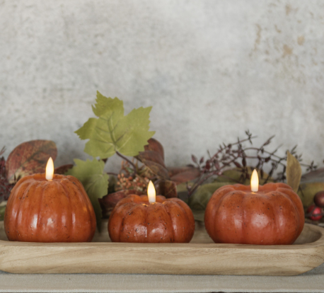 3D Flame Pumpkin Candle (orange or cream)