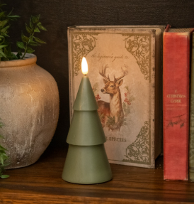 3D Flame Smooth Tree Candle (2 colors)