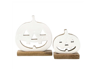 White Enamel Jack O Lanterns