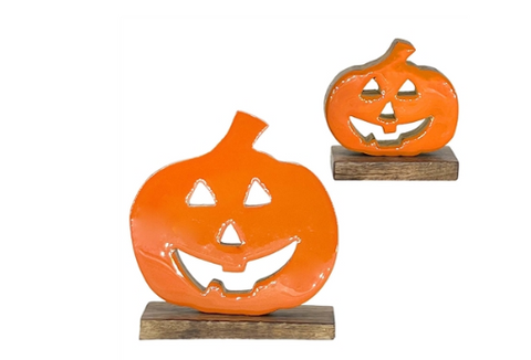 Orange Enamel Jack O Lantern
