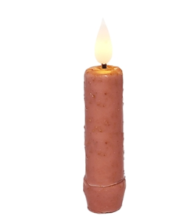 Short Pink LED Taper Candle