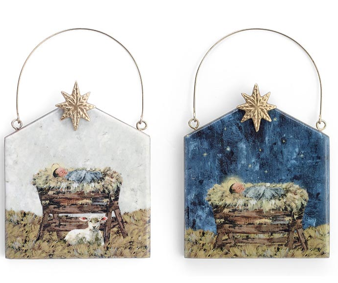 Mango Wood Creche Ornament