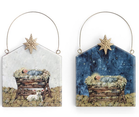 Mango Wood Creche Ornament