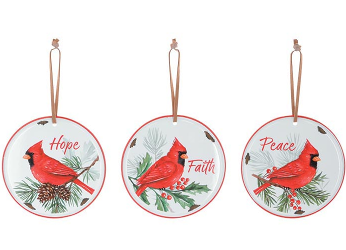 Tin Cardinal Ornament