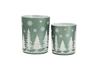 Green Forest Glass Jar